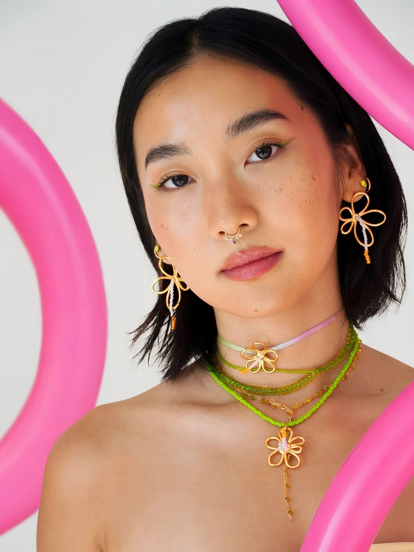 Blossom Beaded Necklace - Work Piece