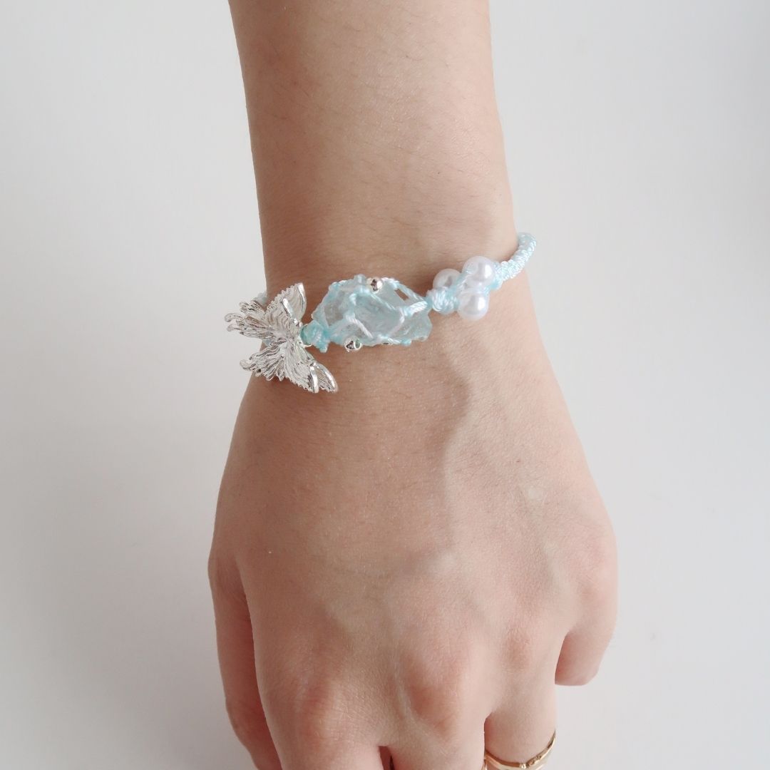 Blue Crystal - Braided Bracelet