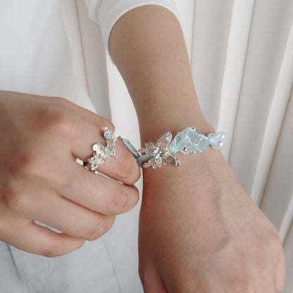 Blue Crystal - Braided Bracelet