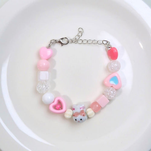 Pink Kitty - Handmade Bracelet