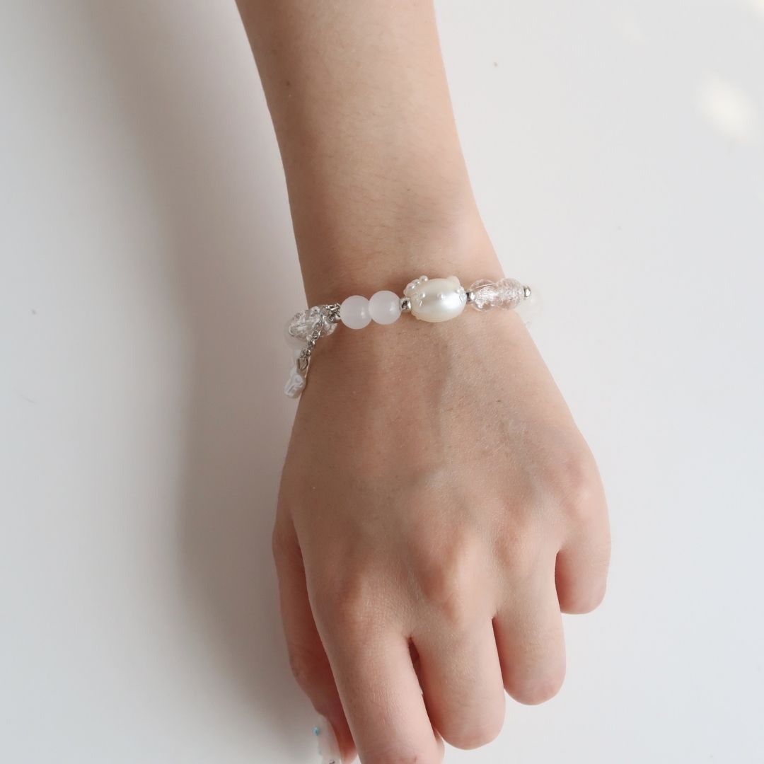 White Kitty - Handmade Bracelet