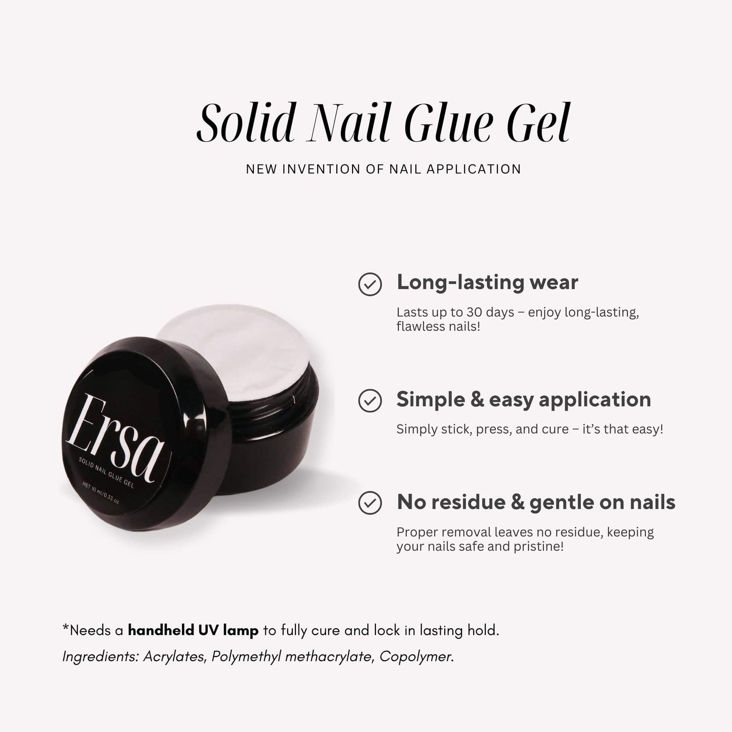 Solid Nail Glue Gel