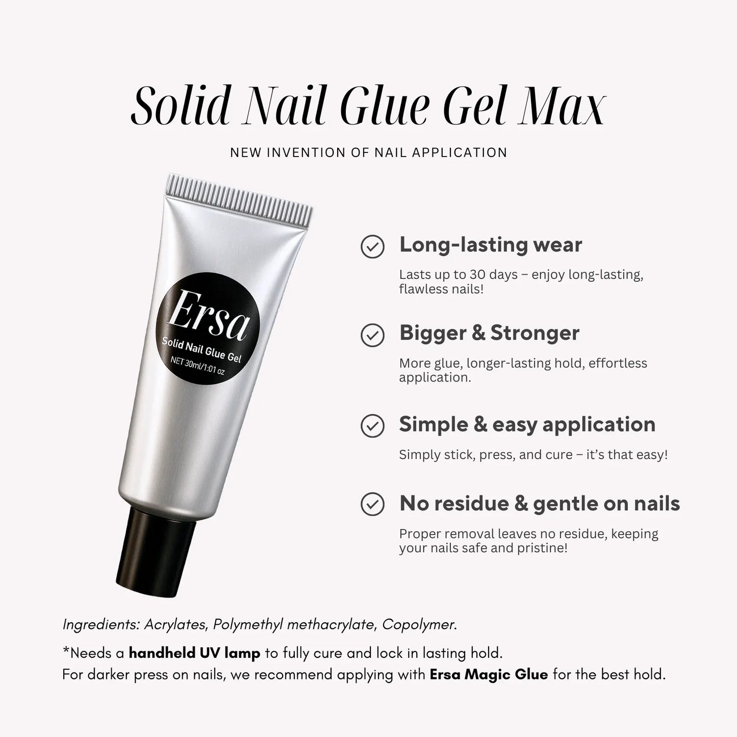 Solid Nail Glue Gel Max